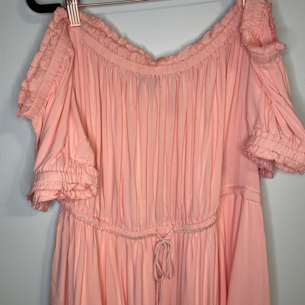 TORRID Peachy Pink Tie Waist Midi Dress - Picture 8 of 11